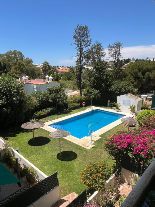 Bright south facing, recently renovated two bedroom apartment located in the beachside community of Artola Baja, Marbella